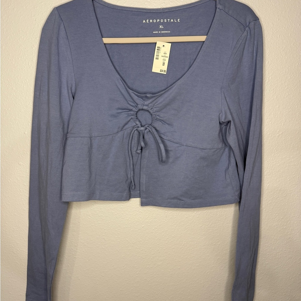 Aeropostale Women's Blue Long Sleeve Top
